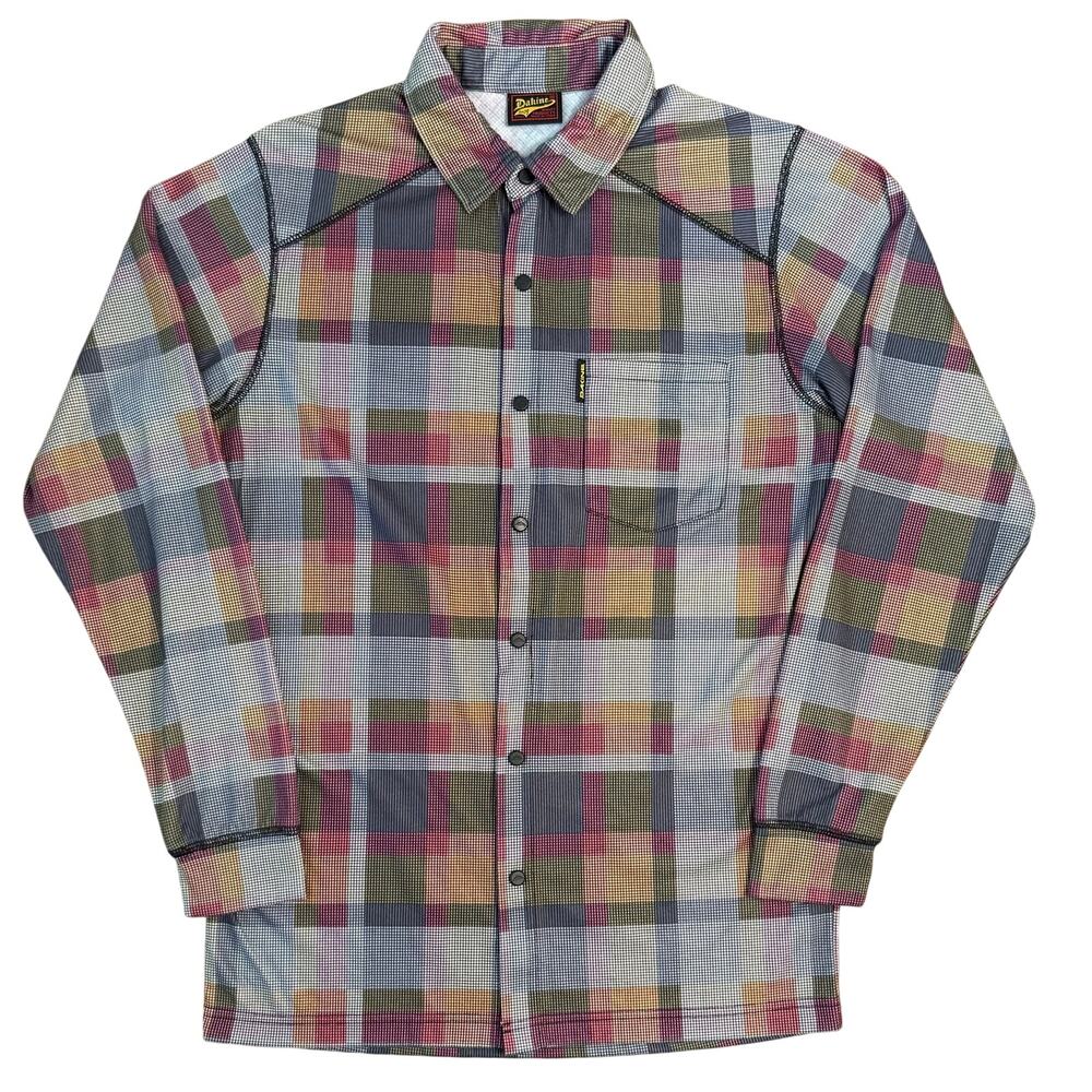 Dakine Snap Front Shirt Checked Technical Long Sleeve Bike Hike Men’s Medium